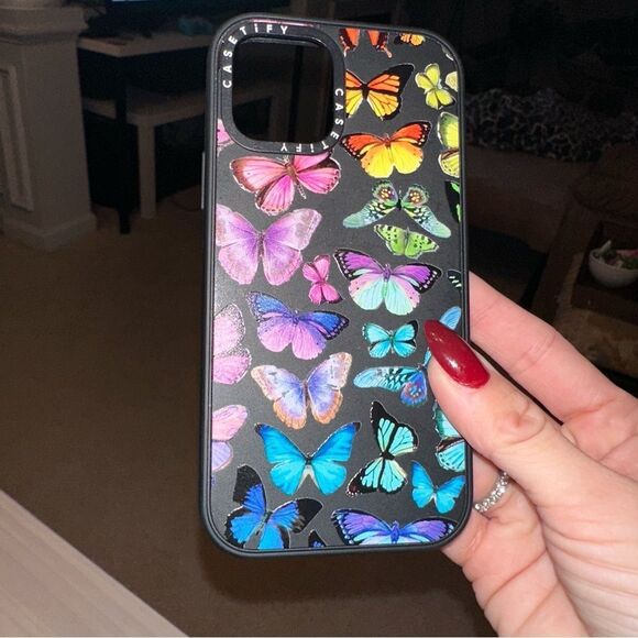 Casetify iPhone Rainbow butterfly case - Picture 1 of 14